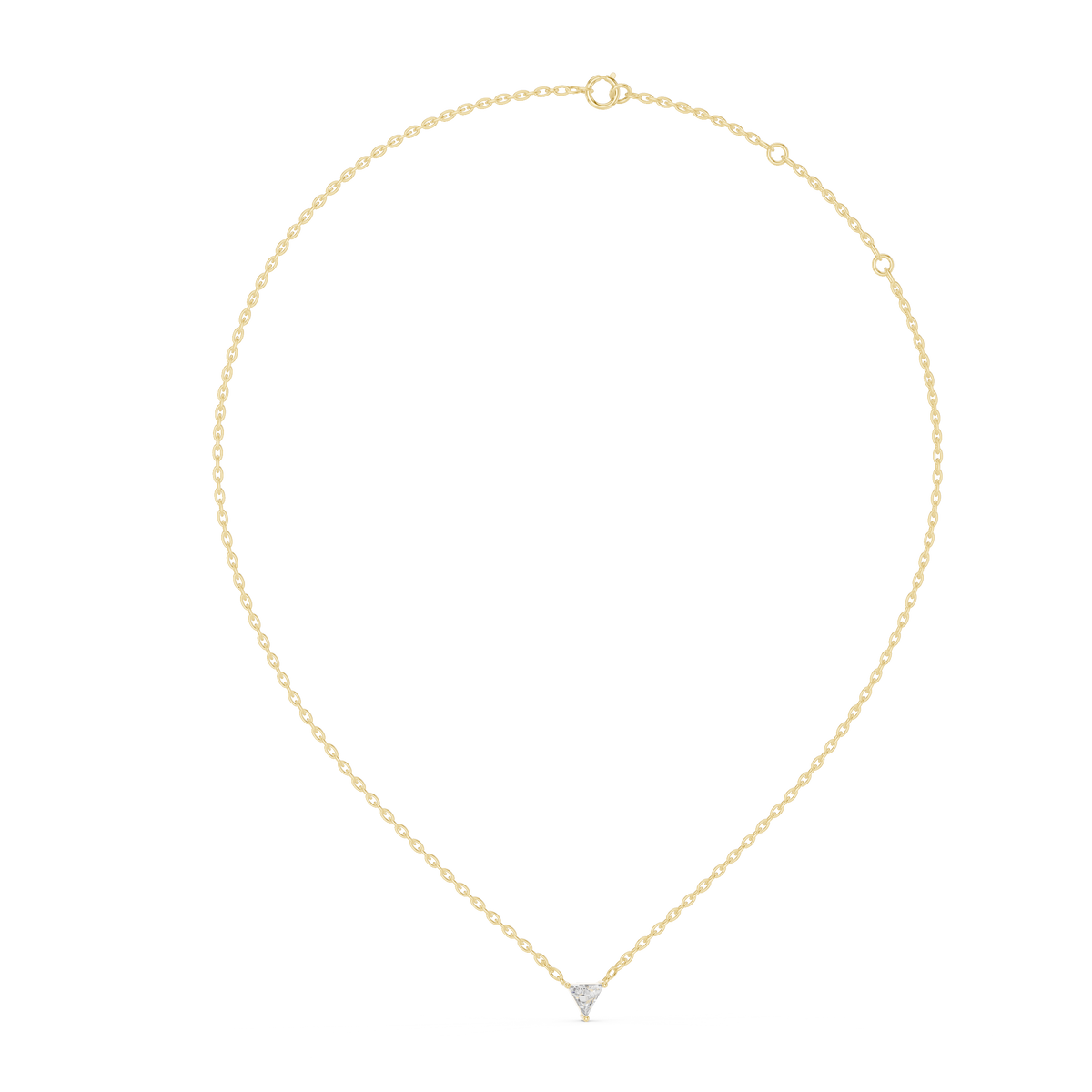 Trillion Cut Solitaire Pendant with Center Lab Grown Diamond - View 10