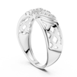 Round Cut Moissanite Diamond Men's T Shield Pave Openwork Gold Ring - View 9