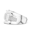 Round Cut Lab Grown Diamond Men's Pillar Cage Geometric Gold Statement Band - View 12