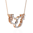 Interlocking Oval Mixed Diamond Moissanite Cluster Necklace - View 8