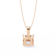 Princess Lab Grown Diamond Solitaire Four Prong Pendant - View 10