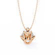 Round Moissanite Diamond Solitaire Pendant with Six Prong Setting - View 9