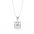 Princess Lab Grown Diamond Solitaire Four Prong Pendant - View 8