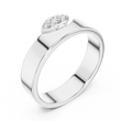 Round Cut Lab Grown Diamond Men's Unique Geometric Anniversary Ring - View 9