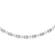 Oval Diamond Moissanite Tennis Necklace with Round Accents - View 7