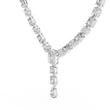 Mixed Cut Diamond Y Necklace with Pear Drop Lab Grown Pendant - View 8