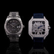 Diamond Heritage Collection Luxury Skeleton Masterpiece And Executive Date Timepiece Duo