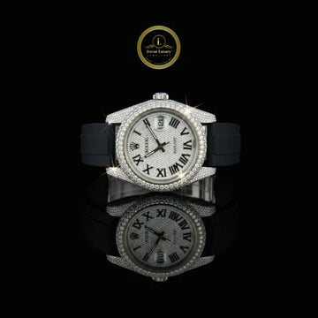 The Hustler’s Heirloom – Precision Mechanical Moissanite Diamond Watch with VVS Ice