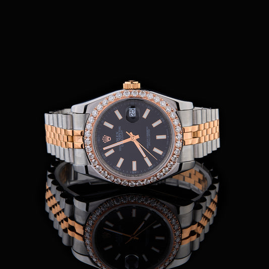 Diamond Prestige Duo Rose Gold Elegance And Iced-Out Statement Watch Collection - View 2