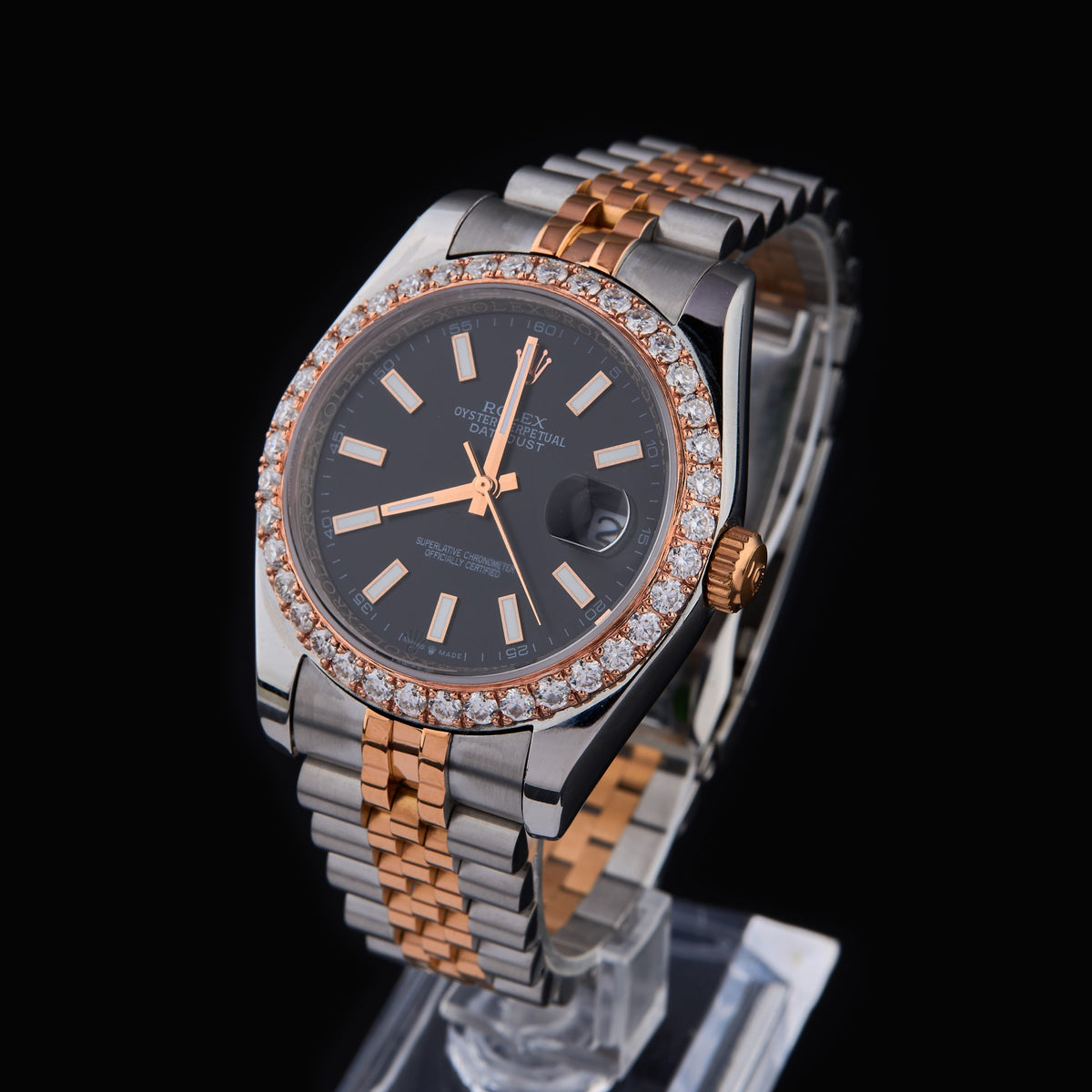 Diamond Prestige Duo Rose Gold Elegance And Iced-Out Statement Watch Collection - View 3
