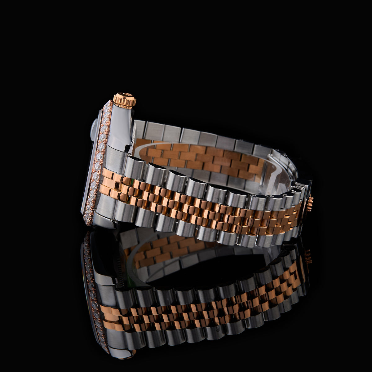 Diamond Prestige Duo Rose Gold Elegance And Iced-Out Statement Watch Collection - View 6