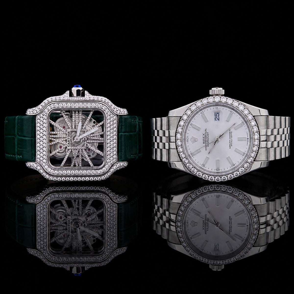 Diamond Prestige Timepiece Collection Luxury Inspired Watch Duo