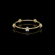 Floral Round Lab Diamond Open Cuff Bangle Bracelet for Women