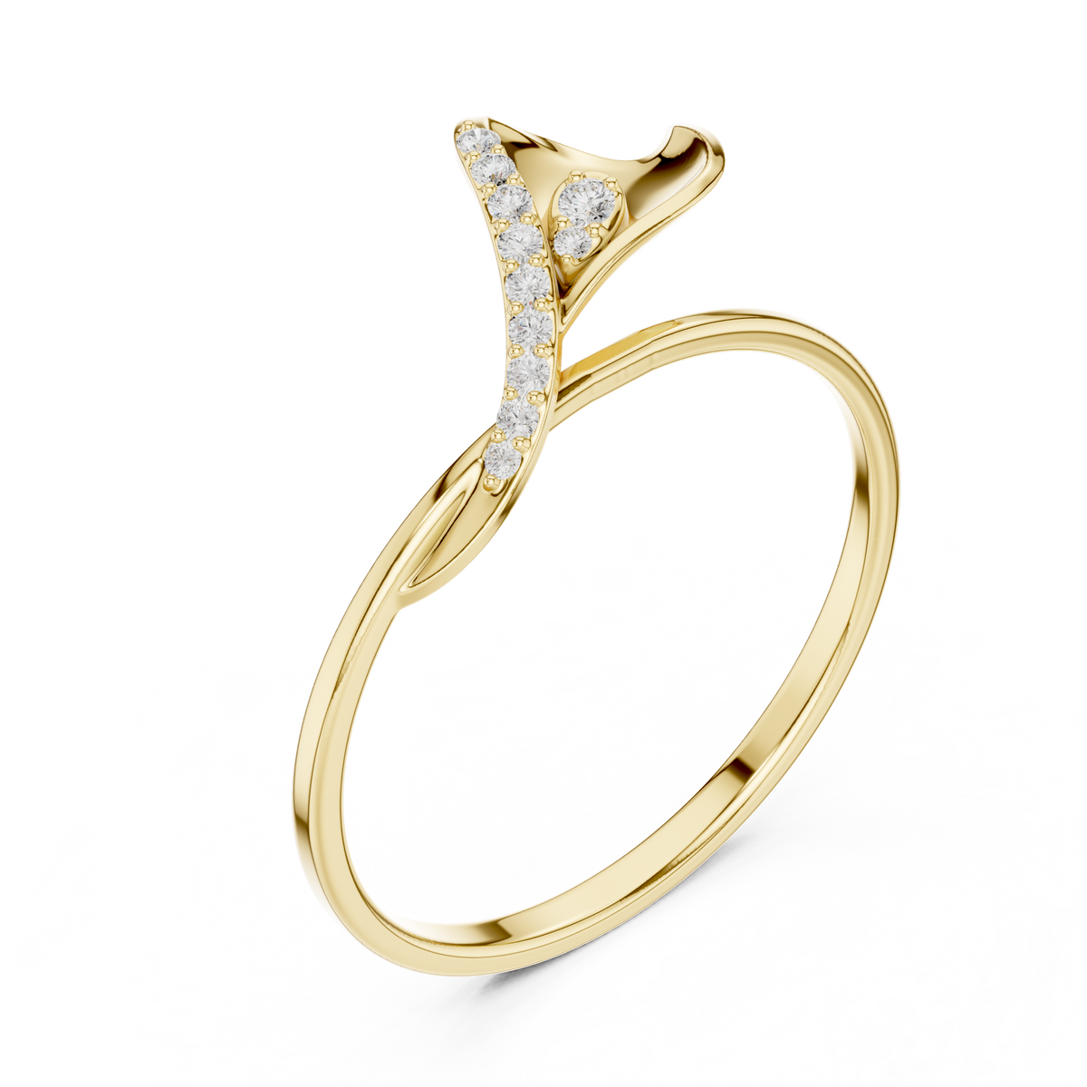 Nature Inspired Lab Grown Diamond Promise Ring For Women - View 2