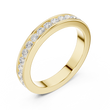 Round Cut Lab Grown Diamond Men's Single Row Channel Set Ring - View 2