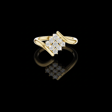 Blossom Round Cut Moissanite Diamond Ring