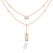 Layered Emerald Cut Moissanite Pendant Y Necklace - View 6