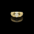 Round Moissanite Diamond Pavé Chevron Statement Ring