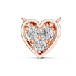 Heart Shape Pendant with Round Three Stone Cluster Lab Grown Diamond - View 2