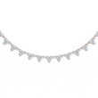 Graduated Round Lab Grown Diamond Fringe Necklace - View 3