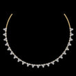 Graduated Round Moissanite Diamond Fringe Necklace