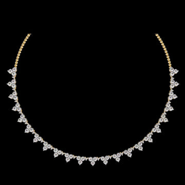 Graduated Round Lab Grown Diamond Fringe Necklace