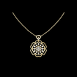 Round Diamond Floral Lab Grown Pendant Necklace