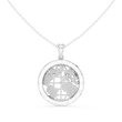 Inspirational Earth Motif Statement Charm Featuring Round Lab Grown Diamond - View 3