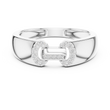 Round Cut Moissanite Diamond Men's Equestrian Openwork Link Wedding Band - View 3