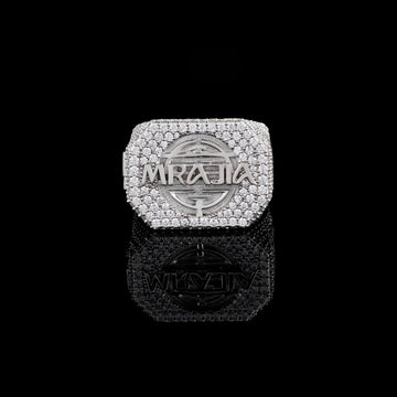 3.10 TCW Luxury Custom Ring with Moissanite Diamond Hip Hop Bling Masterpiece by Ivevar