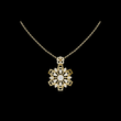 Round Moissanite Diamond Snowflake Floral Pendant Necklace