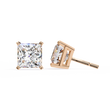 Discover the Beauty of Lab Created Princess Diamond Earrings For Everyday - View 3