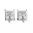 Discover the Beauty of Lab Created Princess Diamond Earrings For Everyday - View 5