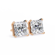 Discover the Beauty of Lab Created Princess Diamond Earrings For Everyday - View 9