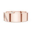 Round Cut Lab Grown Diamond Men's Wide Diagonal Channel Set Band - View 9
