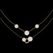 Double Layer Pave Circle Lab Grown Diamond Station Necklace