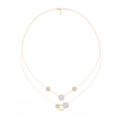 Double Layer Pave Circle Lab Grown Diamond Station Necklace - View 2
