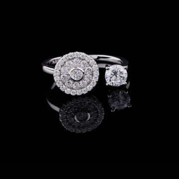 Halo Bypass Ring with Round Lab Diamond