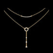 Double Layered Circle Drop Moissanite Diamond Necklace