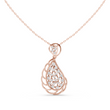 Round Cut Moissanite Diamond Pear Drop Openwork Pendant - View 2