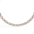 East West Oval Cut Lab Grown Diamond Tennis Necklace - View 2