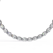 East West Oval Cut Lab Grown Diamond Tennis Necklace - View 3