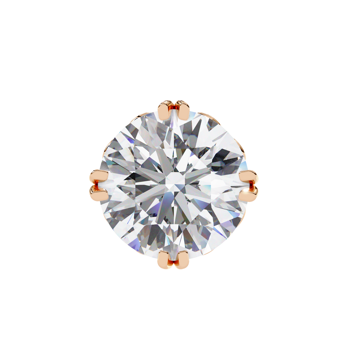 Elegant Classic Round Cut Solitaire Lab Diamond Earrings with Premium Prong Setting - View 3