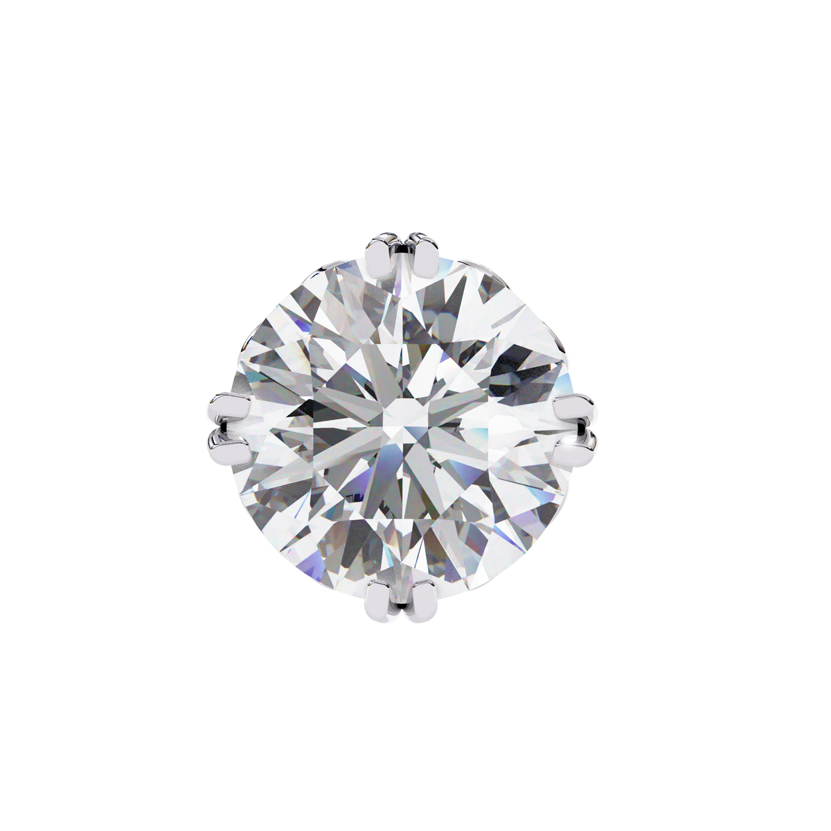 Elegant Classic Round Cut Solitaire Lab Diamond Earrings with Premium Prong Setting - View 4
