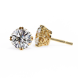 Elegant Classic Round Cut Solitaire Lab Diamond Earrings with Premium Prong Setting - View 5