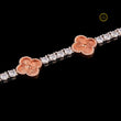 Elegant Clover Bracelet Lab Diamond Iced Out Gift Piece - View 3