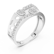 Round Cut Moissanite Diamond Men's Organic Openwork Cutout Architectural Wedding Ring - View 6