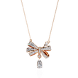Ribbon Bow Pave Lab Grown Diamond Necklace With Pear Drop - View 2