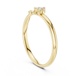 Modern Round Lab Diamond Cluster Delicate Ring - View 5