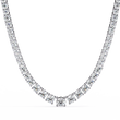 Round Cut Moissanite Diamond Tennis V Necklace - View 3